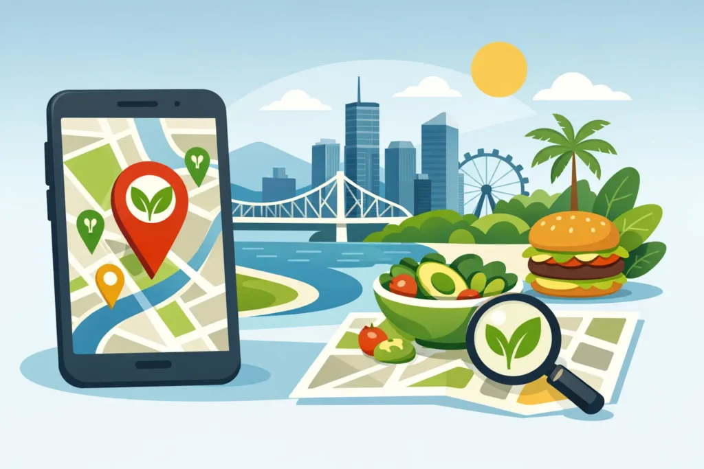 Google Maps for Vegan Restaurants in Brisbane