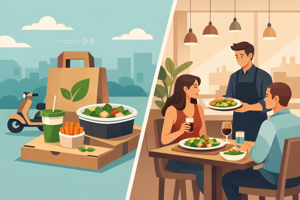 Plant Based Takeaway Versus Dine In