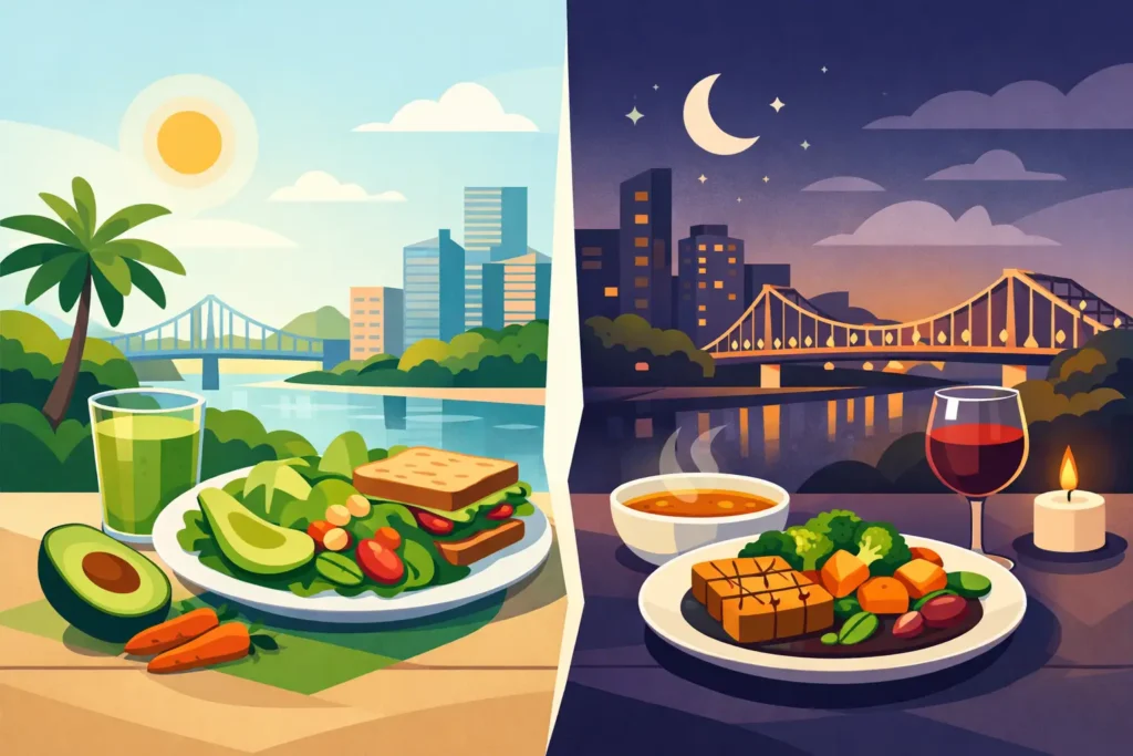 Plant Based Lunch Versus Dinner in Brisbane